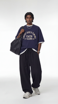 Faith Club™ Oversized T-Shirt - Navy