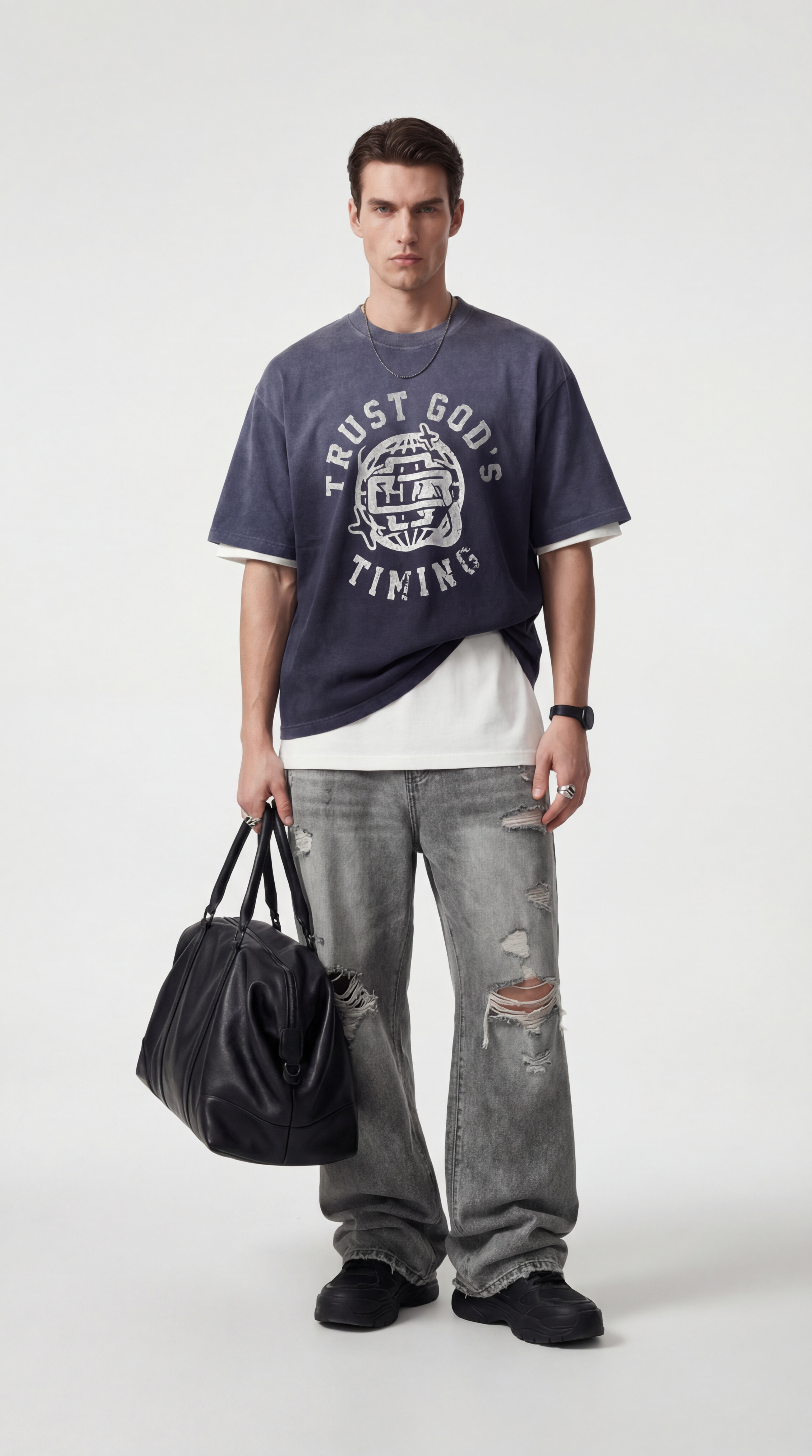 Timing Crest™ Dual Shade Washed T-Shirt